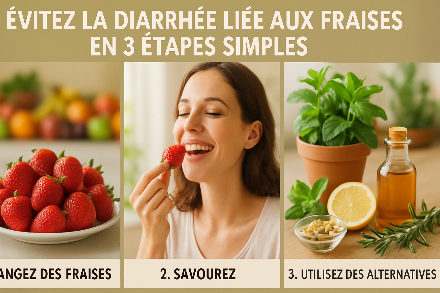 découvrez comment savourer vos fraises sans craindre la diarrhée grâce à 3 étapes simples et efficaces. profitez pleinement de votre fruit préféré sans compromis sur le plaisir et la santé !