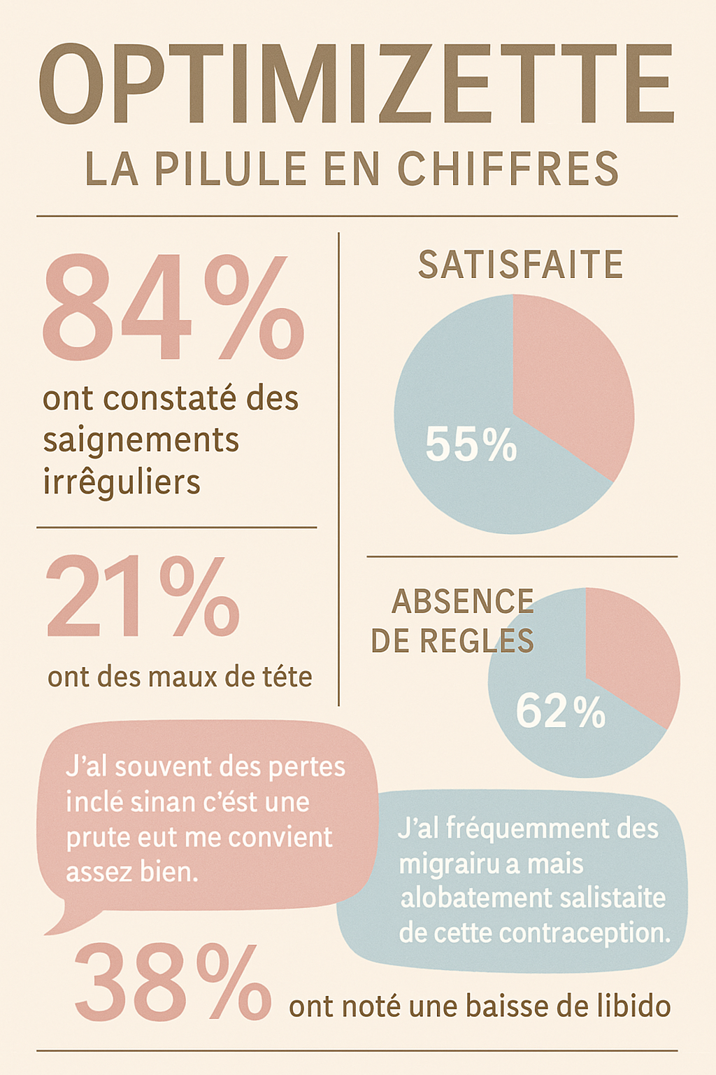 découvrez les avis d'utilisatrices sur optimizette, une pilule contraceptive, et obtenez des conseils utiles pour bien choisir la pilule qui vous convient.