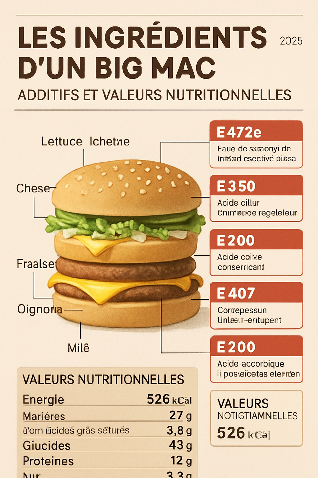 découvrez combien de calories contient un big mac en 2025 et informez-vous sur sa valeur nutritionnelle pour mieux gérer votre alimentation.