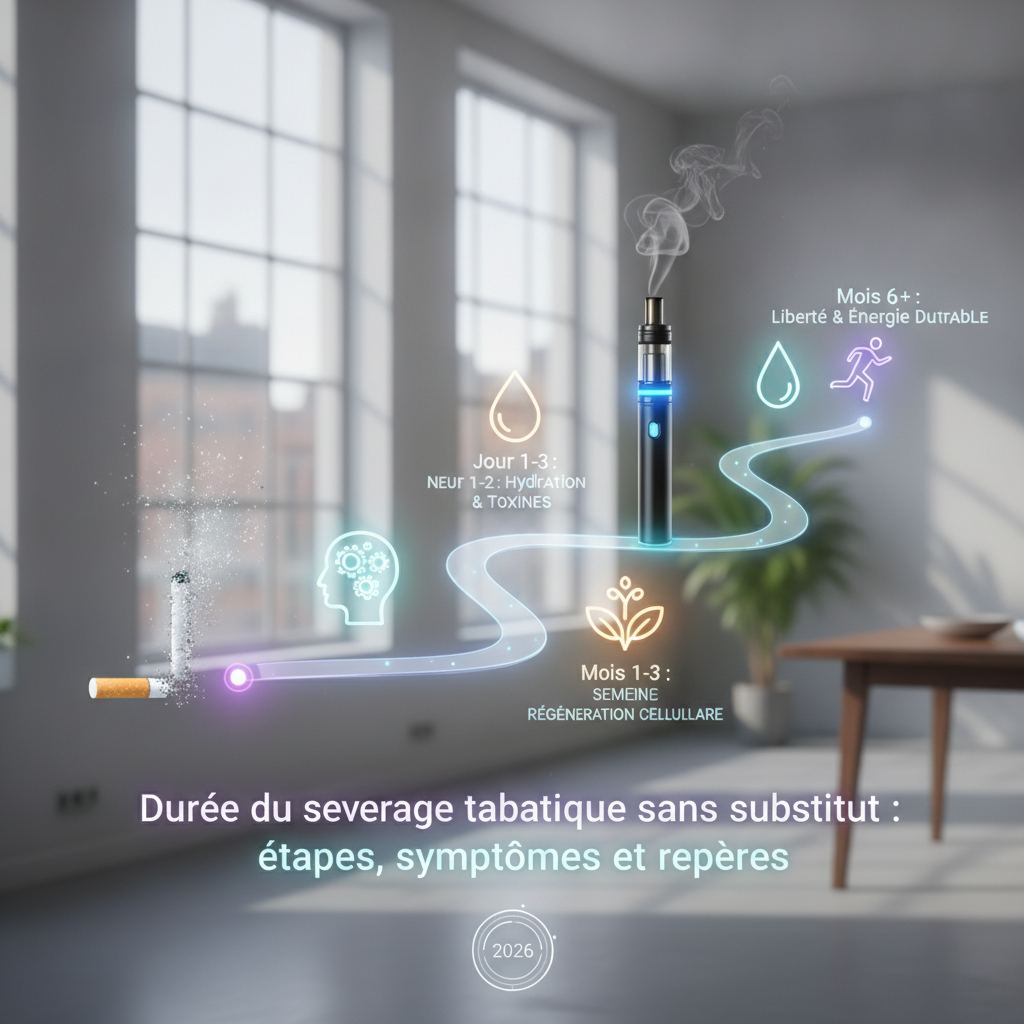 Durée du sevrage tabagique sans substitut : étapes, symptômes et repères 2026