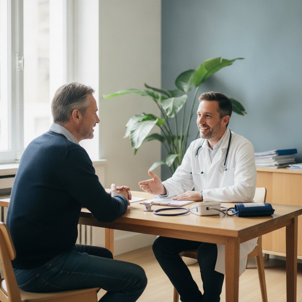 Consultation médicale pour préparer un arrêt du tabac avec un médecin généraliste
